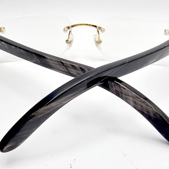 NEW! Cartier Black Buffalo Horn Glasses CT00490 - Picture 10 of 15